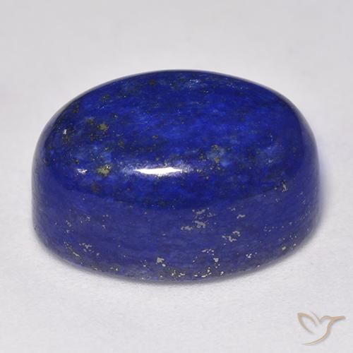 Lapislázuli azul marino intenso natural de 12,02 ct, corte óvalo, opaco