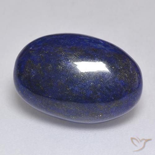Lapislázuli azul muy intenso natural de 8,76 ct, corte óvalo, opaco