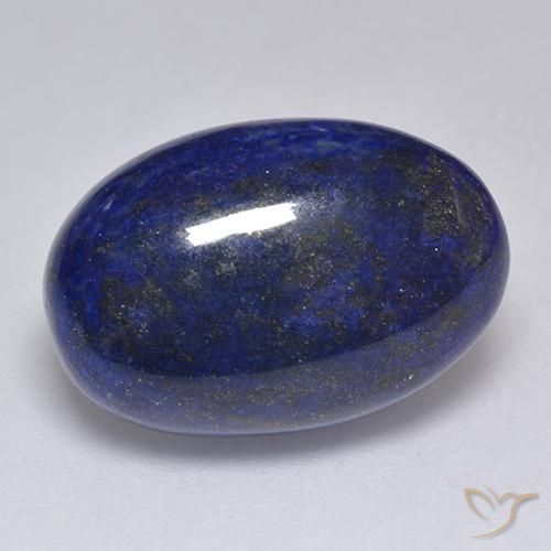 Lapislázuli azul muy intenso natural de 8,76 ct, corte óvalo, opaco