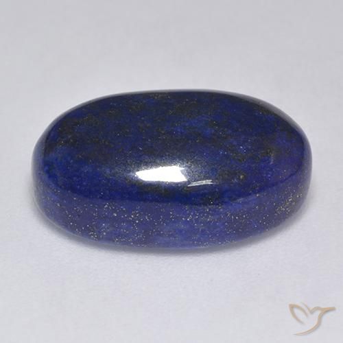 Lapislázuli azul muy intenso natural de 8,76 ct, corte óvalo, opaco
