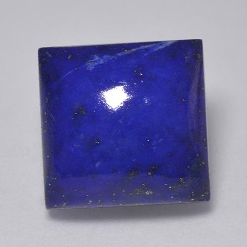 Lapislázuli azul natural de 7,67 ct, cuadrado, opaco