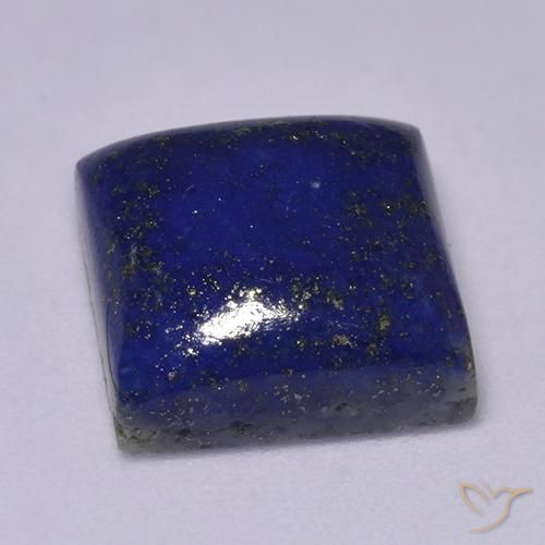Lapislázuli azul natural de 7,54 ct, cuadrado, opaco