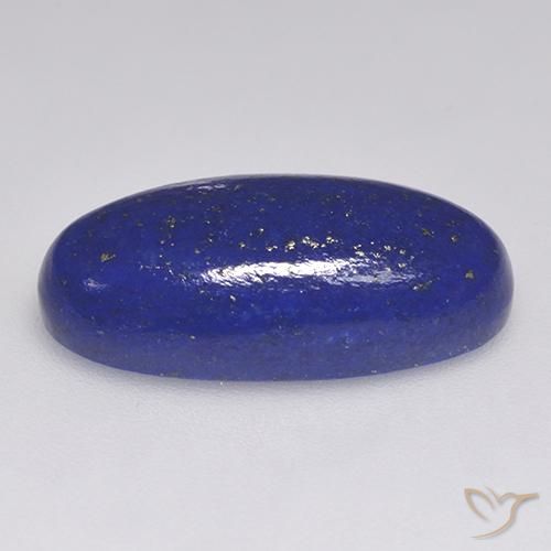 Lapislázuli Azul egipcio intenso natural de 10.41 ct, Corte Óvalo, Opaco