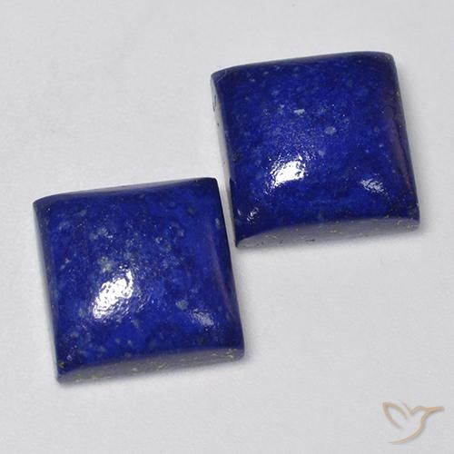 Gemas de Lapislázuli Azul marino intenso natural de 13.70 ct, Cuadrado, Opaco