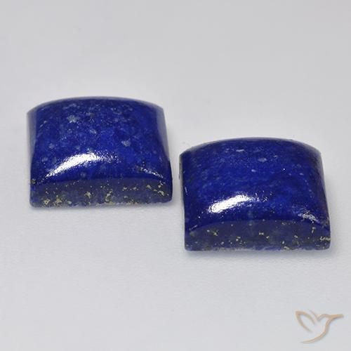 Gemas de Lapislázuli Azul marino intenso natural de 13.70 ct, Cuadrado, Opaco