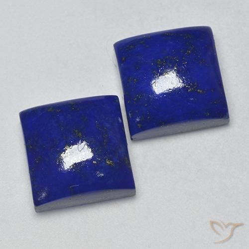 Gemas de Lapislázuli Azul eléctrico natural de 16.38 ct, Cuadrado, Opaco