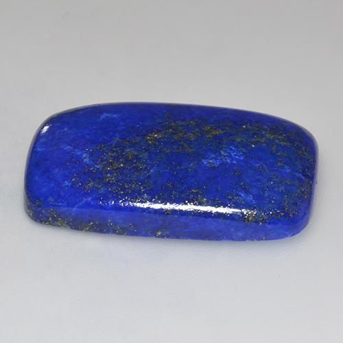 Lapislázuli azul natural de 37,33 ct, corte cojín, opaco
