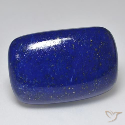 Lapislázuli Azul marino intenso natural de 46.24 ct, Corte Cojín, Opaco