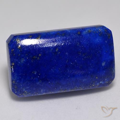 Lapislázuli Azul claro natural de 31.98 ct, corte esmeralda, Opaco
