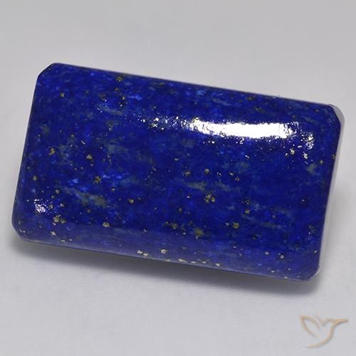 Lapislázuli Azul marino intenso natural de 34.49 ct, corte esmeralda, Opaco