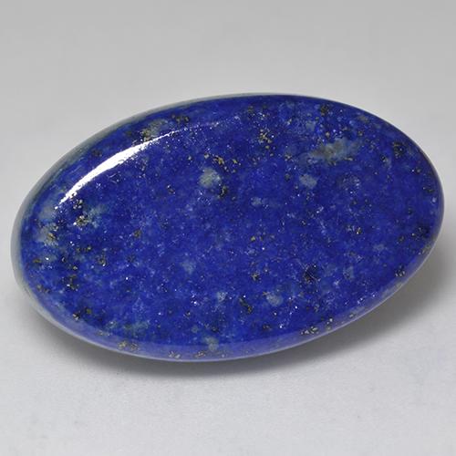 Lapislázuli azul natural de 34,75 ct, corte óvalo, opaco