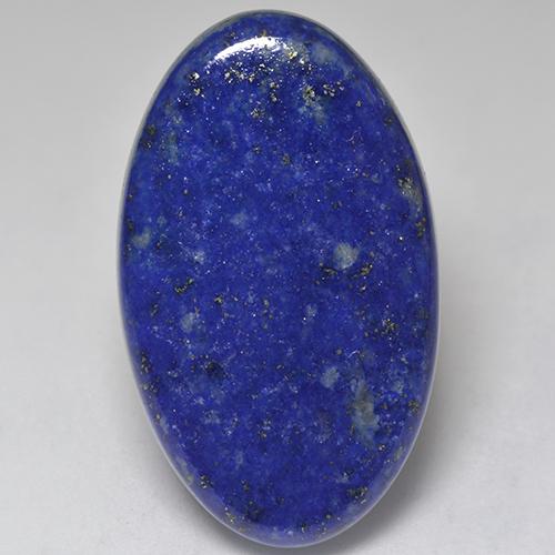 Lapislázuli azul natural de 34,75 ct, corte óvalo, opaco
