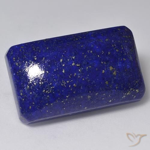 30.67ct Natural Azul oscuro Lapislázuli, corte esmeralda, Opaco