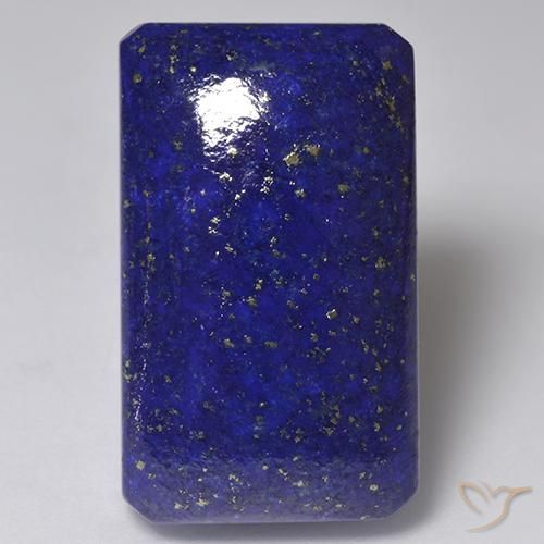 Lapislázuli Azul oscuro natural de 30.67 ct, Corte Octágono / Esmeralda, Opaco