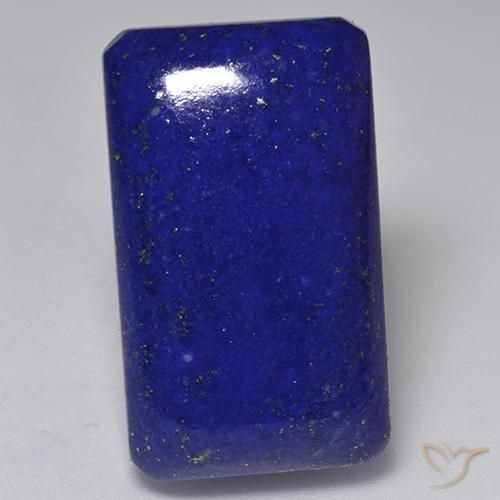 29.69ct Natural Azul oscuro Lapislázuli, corte esmeralda, Opaco