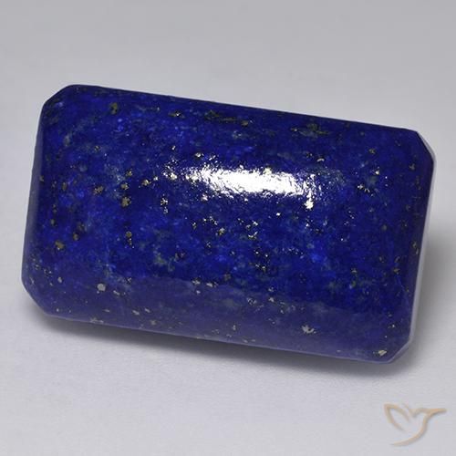31.96ct Natural Azul oscuro Lapislázuli, corte esmeralda, Opaco
