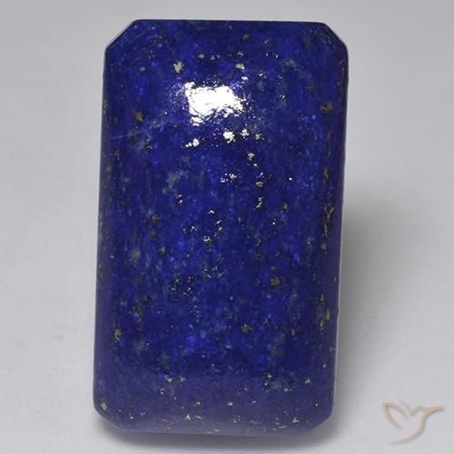 Lapislázuli Azul oscuro natural de 31.96 ct, Corte Octágono / Esmeralda, Opaco