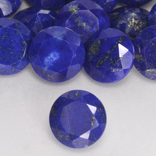 Lapislázuli Azul marino natural de 0.80 ct, Redondo, Opaco