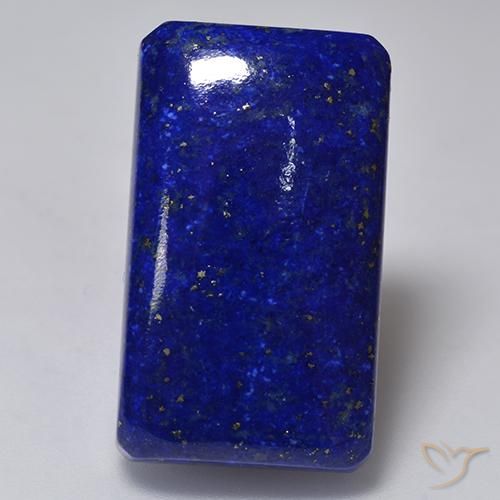 29.82ct Natural Azul marino intenso Lapislázuli, Corte Octágono / Esmeralda, Opaco, Photo A
