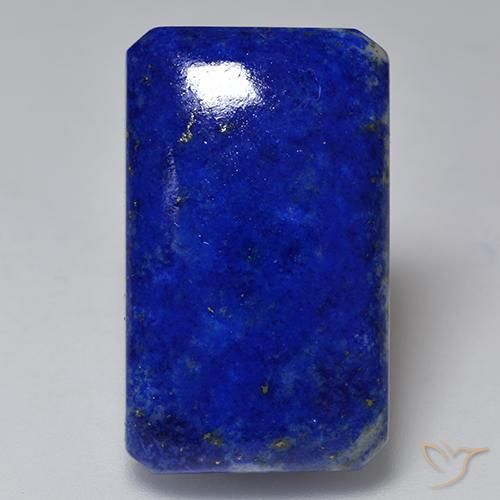 26.65ct Natural Azul marino intenso Lapislázuli, corte esmeralda, Opaco
