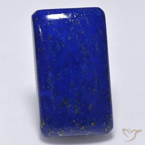 28.06ct Natural Azul marino intenso Lapislázuli, corte esmeralda, Opaco