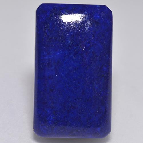 Lapislázuli azul marino intenso natural de 34,18 ct, corte esmeralda, opaco