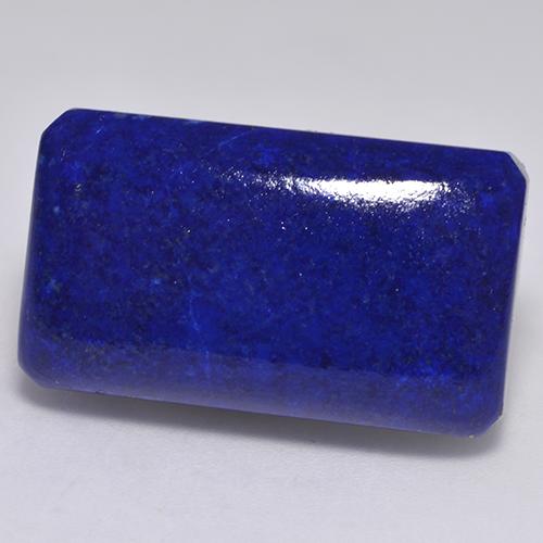 Lapislázuli azul marino intenso natural de 34,18 ct, corte esmeralda, opaco