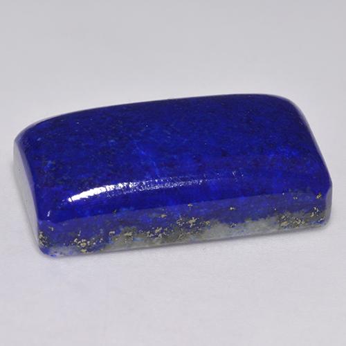 Lapislázuli azul marino intenso natural de 34,18 ct, corte esmeralda, opaco