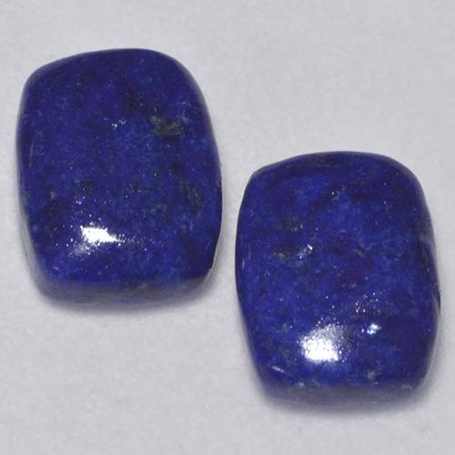 Gemas de lapislázuli azul natural de 2,59 ct, corte cojín, opaco
