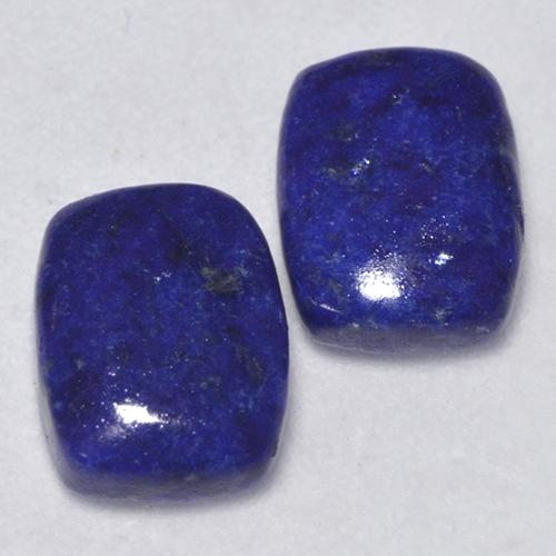 Gemas de lapislázuli azul natural de 2,59 ct, corte cojín, opaco