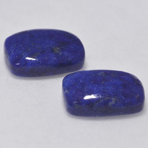 Gemas de lapislázuli azul natural de 2,59 ct, corte cojín, opaco
