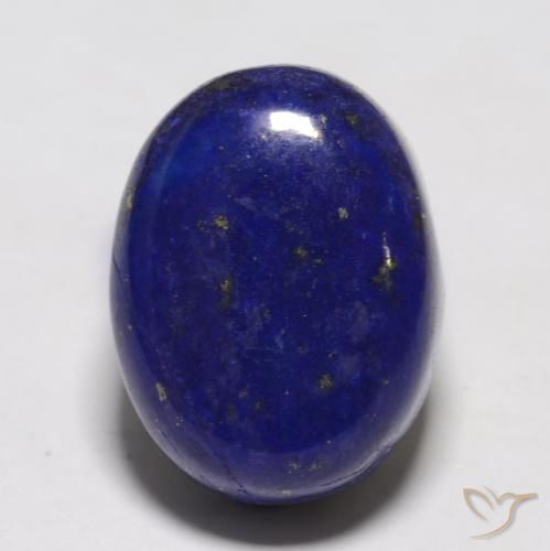 Lapislázuli azul natural de 13,91 ct, corte óvalo, opaco