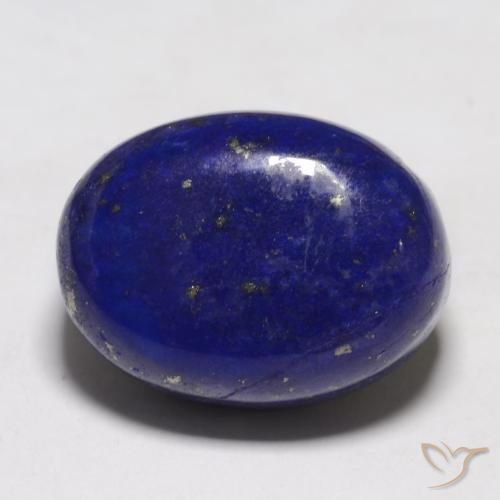 Lapislázuli azul natural de 13,91 ct, corte óvalo, opaco