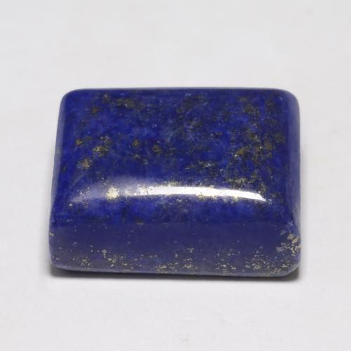 Lapislázuli azul natural de 17,06 ct, baguette, opaco