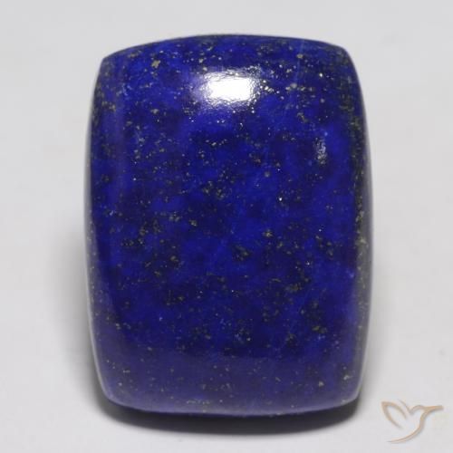Lapislázuli azul natural de 22,43 ct, corte cojín, opaco