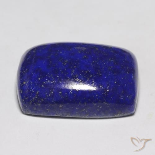 Lapislázuli azul natural de 22,43 ct, corte cojín, opaco