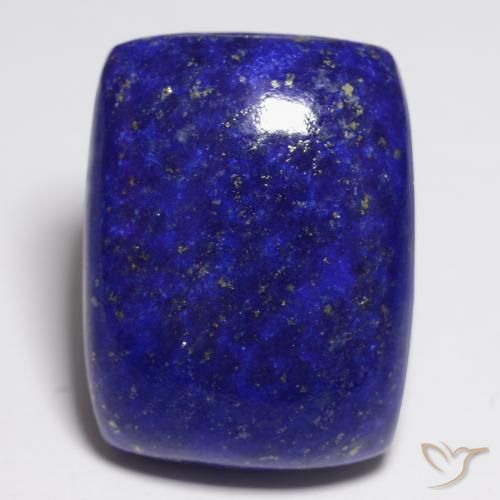 Lapislázuli azul natural de 21,85 ct, corte cojín, opaco