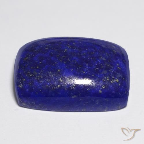 Lapislázuli azul natural de 21,85 ct, corte cojín, opaco