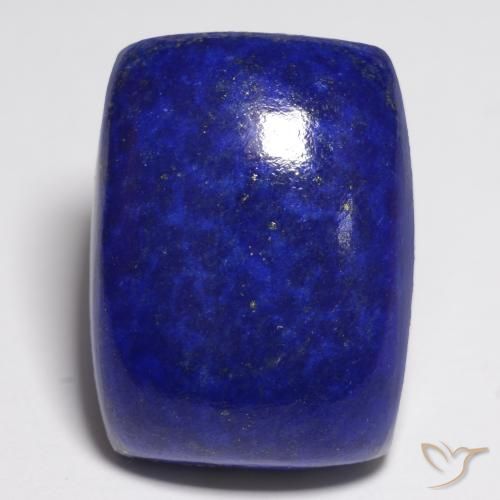 Lapislázuli azul natural de 24,76 ct, corte cojín, opaco