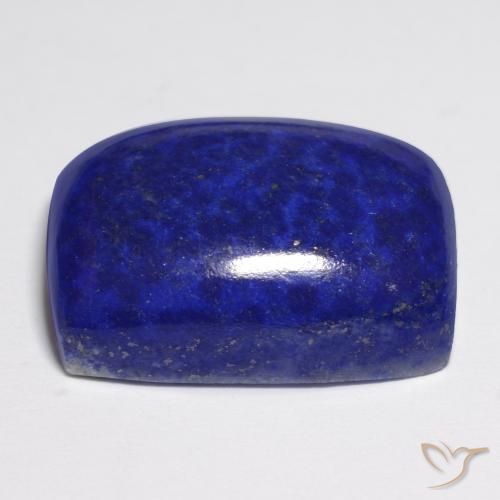 Lapislázuli azul natural de 24,76 ct, corte cojín, opaco