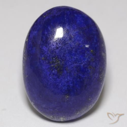 Lapislázuli azul natural de 10,92 ct, corte óvalo, opaco