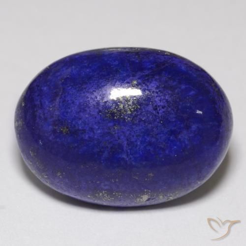 Lapislázuli azul natural de 10,92 ct, corte óvalo, opaco
