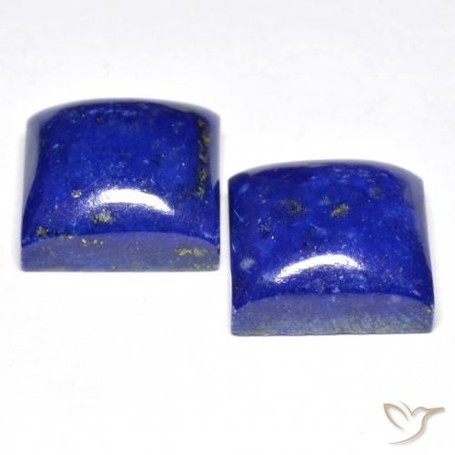 Gemas de lapislázuli azul natural de 15,22 ct, cuadrado, opaco