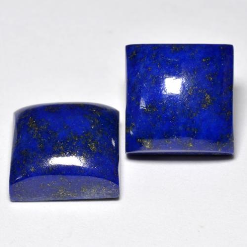 Gemas de lapislázuli azul natural de 15,74 ct, cuadrado, opaco