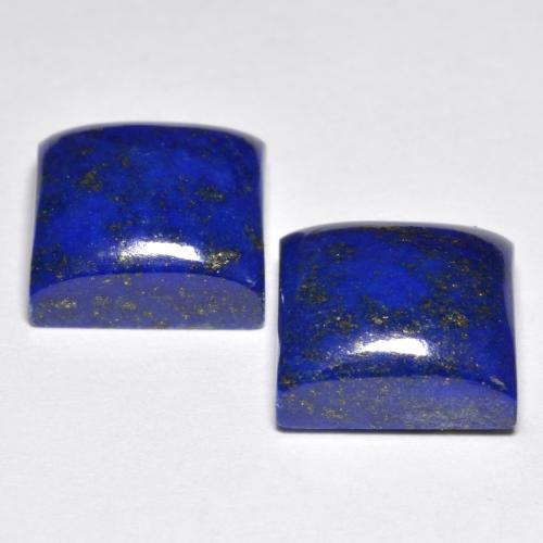 Gemas de lapislázuli azul natural de 15,74 ct, cuadrado, opaco