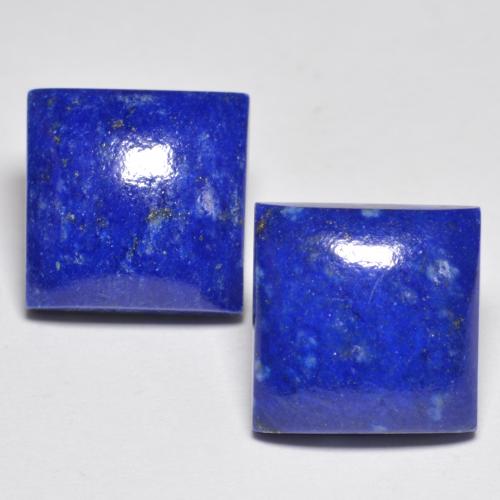 Gemas de lapislázuli azul natural de 13,11 ct, cuadrado, opaco