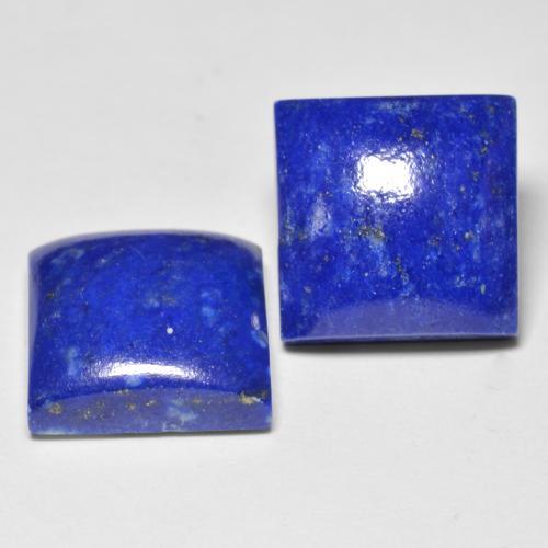 Gemas de lapislázuli azul natural de 13,11 ct, cuadrado, opaco