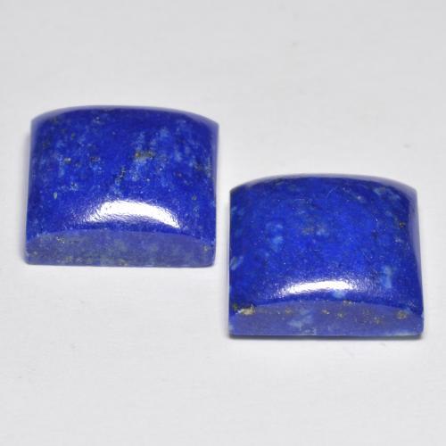 Gemas de lapislázuli azul natural de 13,11 ct, cuadrado, opaco