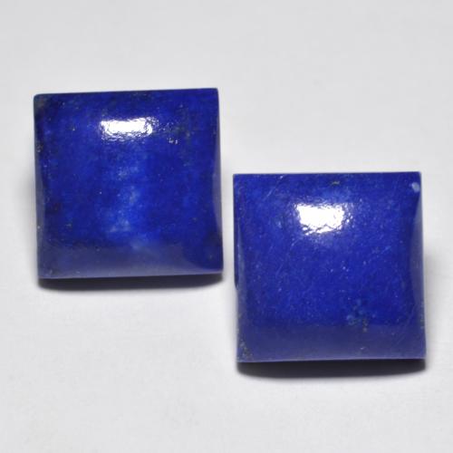 Gemas de lapislázuli azul natural de 13,69 ct, cuadrado, opaco