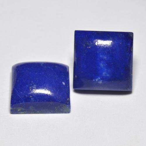 Gemas de lapislázuli azul natural de 13,69 ct, cuadrado, opaco